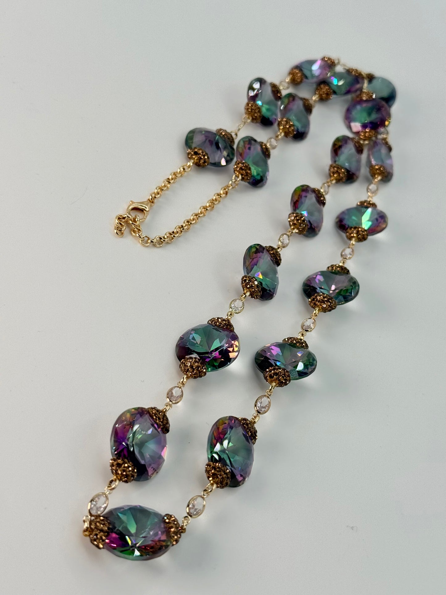 Mystic Topaz  Long Necklace
