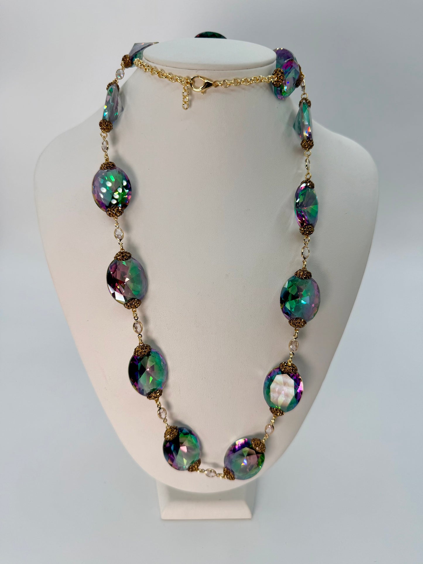 Mystic Topaz Statement Necklace big sized