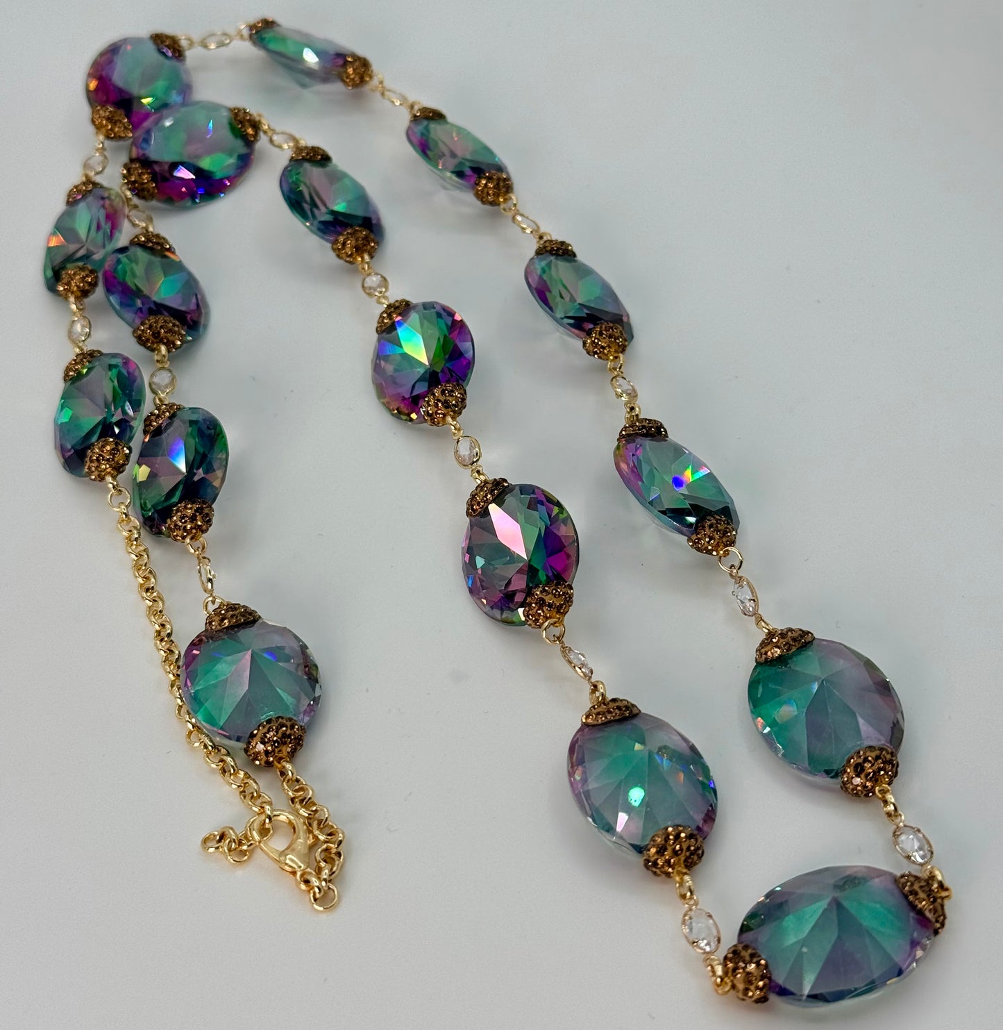 Mystic Topaz Statement Necklace big sized