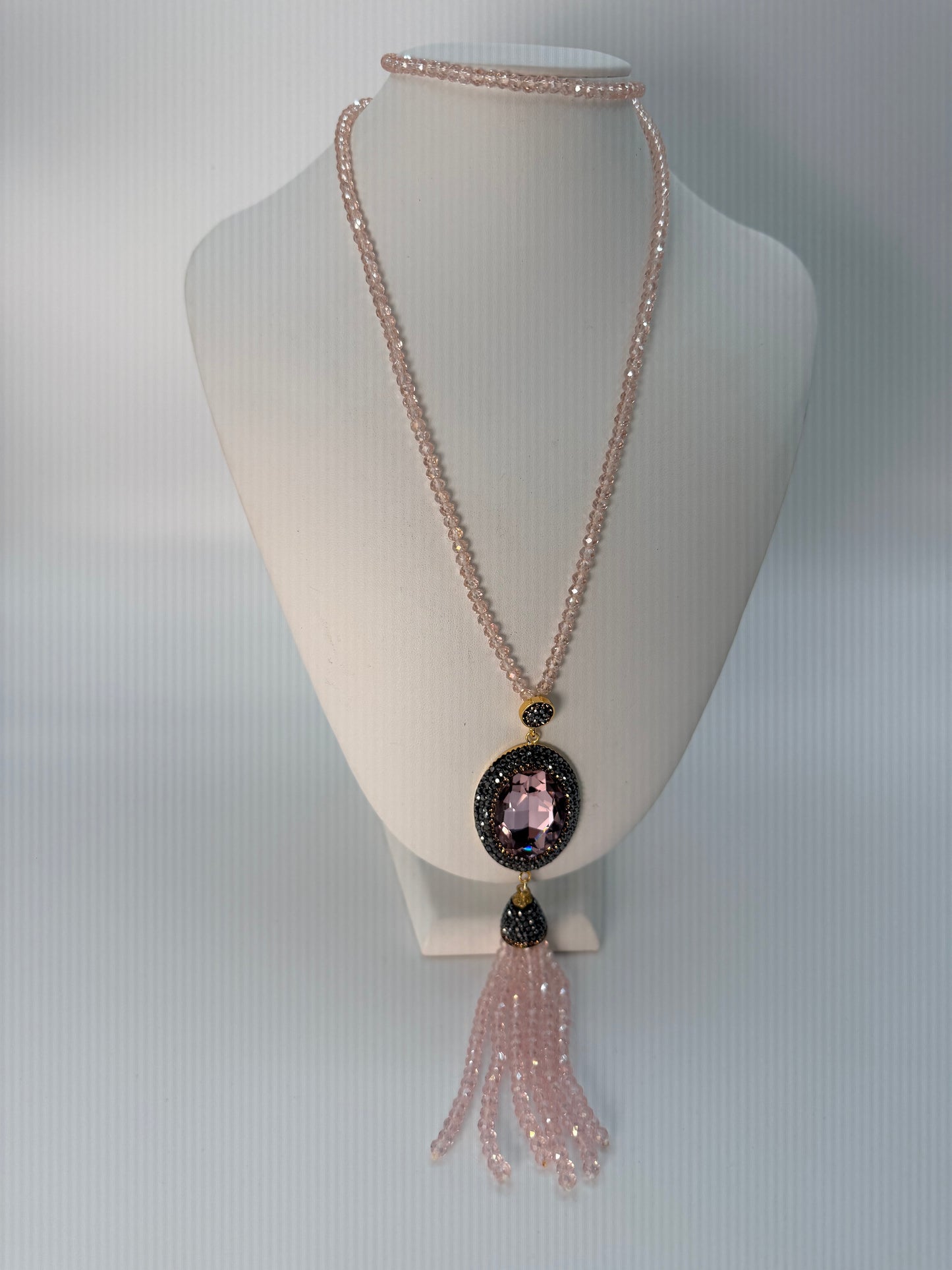 Black Marcasite Crystal Mala