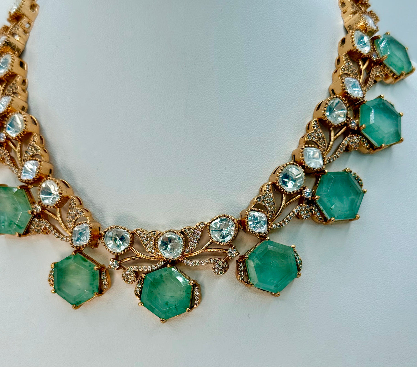 Polki & Crushed Stone Necklace Set