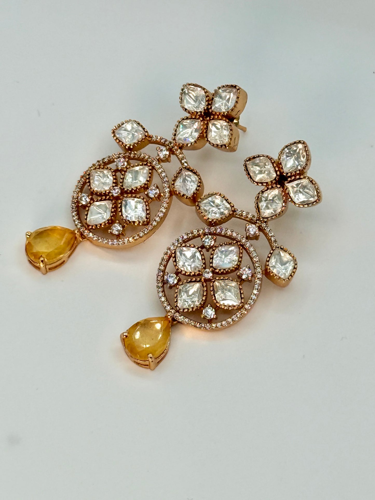 Delicate Polki Necklace & Earring Set